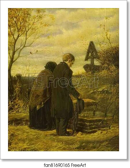 Free art print of Old Parents Visiting the Grave of Their Son by Vasily Perov