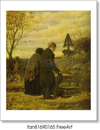 Free art print of Old Parents Visiting the Grave of Their Son by Vasily Perov