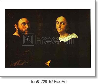 Free art print of Double Portrait of Andrea Navagero and Agostino Beazzano by Raphael