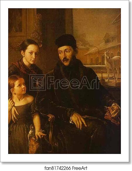 Free art print of Portrait of D. P. Voyeikov with His Daughter and the Governess Miss Sorock by Vasily Tropinin Free art print of Portrait of D. P. Voyeikov with His Daughter and the Governess Miss Sorock by Vasily Tropinin