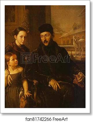 Free art print of Portrait of D. P. Voyeikov with His Daughter and the Governess Miss Sorock by Vasily Tropinin Free art print of Portrait of D. P. Voyeikov with His Daughter and the Governess Miss Sorock by Vasily Tropinin