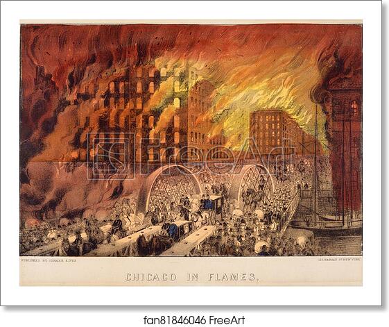 Free art print of Chicago in Flames by Currier & Ives Free art print of Chicago in Flames by Currier & Ives