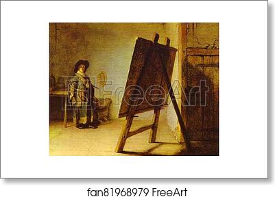 Free art print of An Artist in His Studio by Rembrandt Harmenszoon Van Rijn