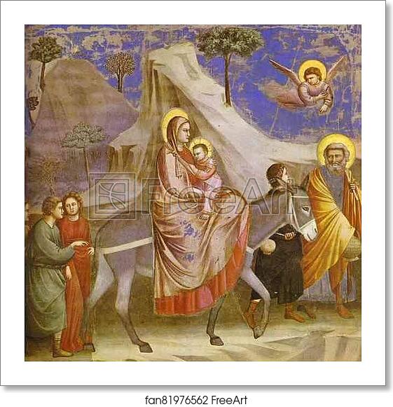 Free art print of Flight into Egypt by Giotto