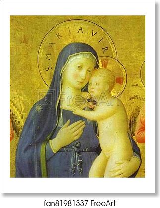 Free art print of Bosco ai Frati Altarpiece. Detail by Fra Angelico