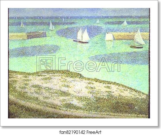 Free art print of Port-en-Bessin, Entrance to the Harbour by Georges Seurat Free art print of Port-en-Bessin, Entrance to the Harbour by Georges Seurat