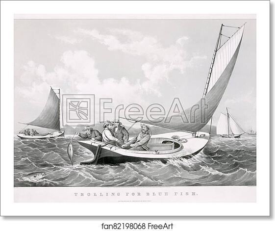Free art print of Trolling for blue fish by Currier & Ives Free art print of Trolling for blue fish by Currier & Ives