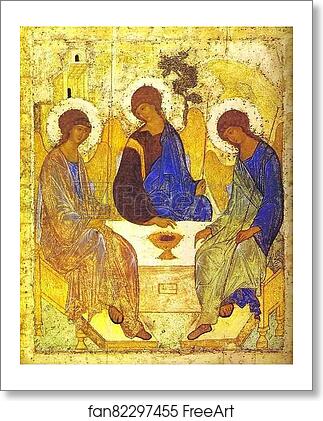 Free art print of The Old Testament Trinity by Andrei Rublev