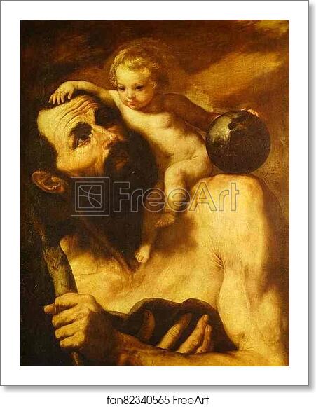 Free art print of St. Christopher by Jusepe De Ribera