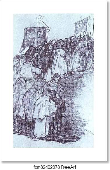 Free art print of Procession of Monks by Francisco De Goya Y Lucientes Free art print of Procession of Monks by Francisco De Goya Y Lucientes