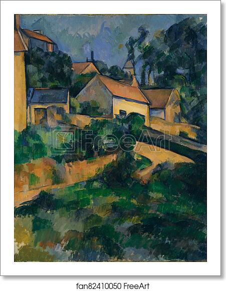 Free art print of Turning Road at Montgeroult by Paul Cézanne Free art print of Turning Road at Montgeroult by Paul Cézanne