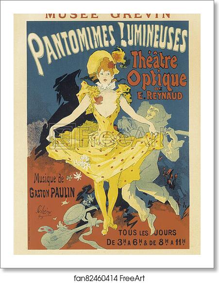 Free art print of Le Musée Grévin, "Pantomimes lumineuses". by Jules Chéret Free art print of Le Musée Grévin, "Pantomimes lumineuses". by Jules Chéret