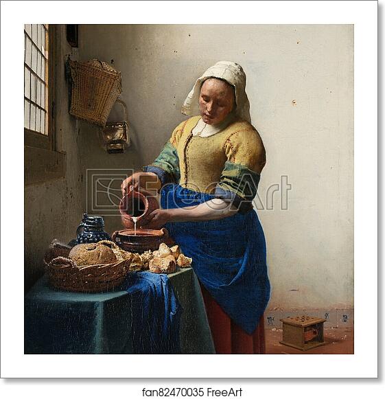Free art print of The Milkmaid by Johannes Vermeer Free art print of The Milkmaid by Johannes Vermeer