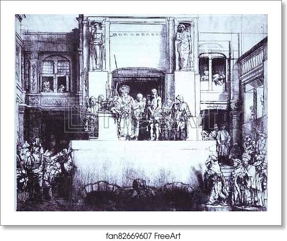 Free art print of Christ Shown to the People by Rembrandt Harmenszoon Van Rijn Free art print of Christ Shown to the People by Rembrandt Harmenszoon Van Rijn