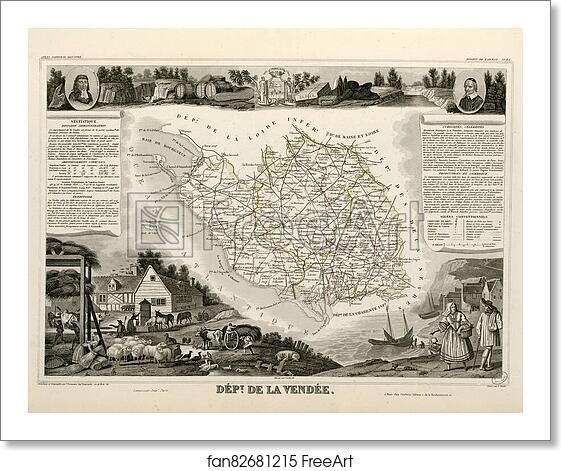 Free art print of Dépt. de la Vendée (région de l'ouest) by Victor Jules Levasseur Free art print of Dépt. de la Vendée (région de l'ouest) by Victor Jules Levasseur