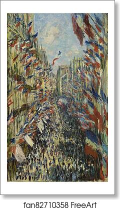 Free art print of The Rue Montorgueil in Paris. Celebration of June 30, 1878 by Claude Monet Free art print of The Rue Montorgueil in Paris. Celebration of June 30, 1878 by Claude Monet