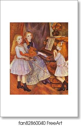 Free art print of The Daughters of Catulle Mendés by Pierre-Auguste Renoir