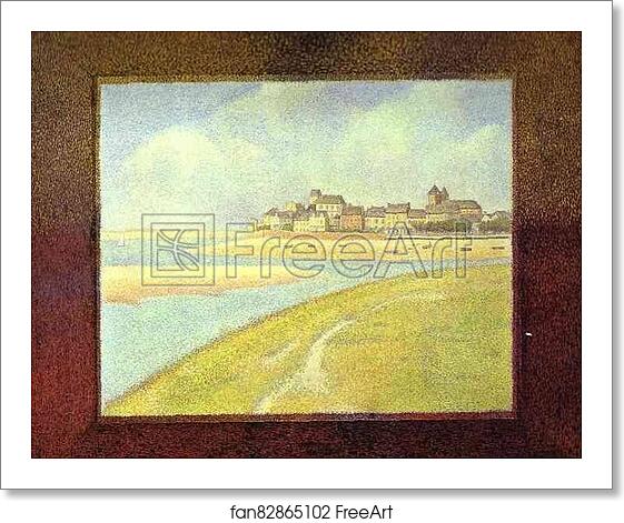 Free art print of View of Crotoy, the Hill by Georges Seurat Free art print of View of Crotoy, the Hill by Georges Seurat