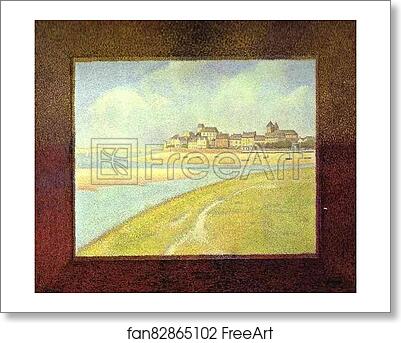 Free art print of View of Crotoy, the Hill by Georges Seurat