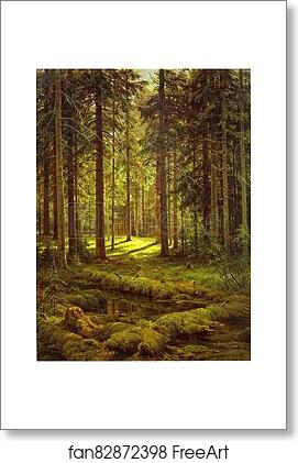 Free art print of Coniferous Forest. Sunny Day by Ivan Shishkin