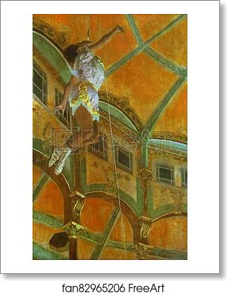 Free art print of Mlle La La at the Circus Fernando by Edgar Degas