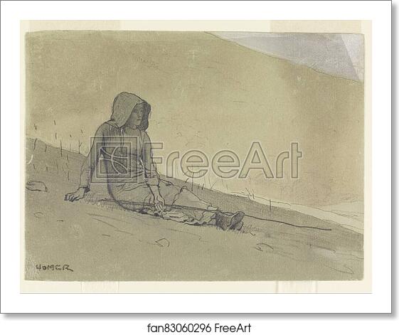Free art print of Girl Seated on a Hillside by Winslow Homer Free art print of Girl Seated on a Hillside by Winslow Homer