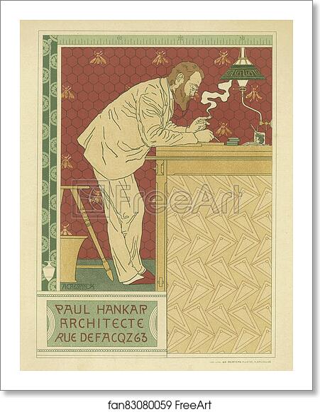 Free art print of M. Paul Hankar, architecte by Adolphe Crespin Free art print of M. Paul Hankar, architecte by Adolphe Crespin