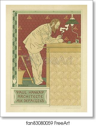 Free art print of M. Paul Hankar, architecte by Adolphe Crespin Free art print of M. Paul Hankar, architecte by Adolphe Crespin