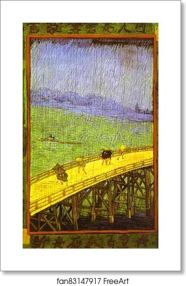Free art print of Japonaiserie: Bridge in the Rain (after Hiroshige) by Vincent Van Gogh Free art print of Japonaiserie: Bridge in the Rain (after Hiroshige) by Vincent Van Gogh