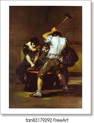 Free art print of La fragna (The Smithy) by Francisco De Goya Y Lucientes