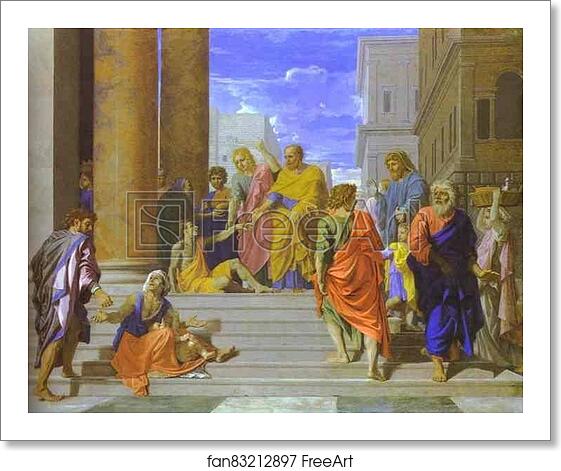 Free art print of St. Peter and St. James Cure the Lame Man by Nicolas Poussin Free art print of St. Peter and St. James Cure the Lame Man by Nicolas Poussin