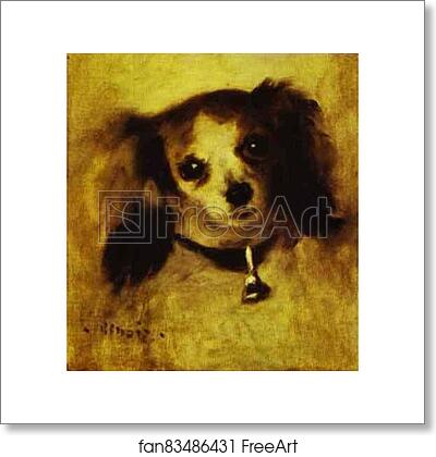 Free art print of Head of a Dog by Pierre-Auguste Renoir
