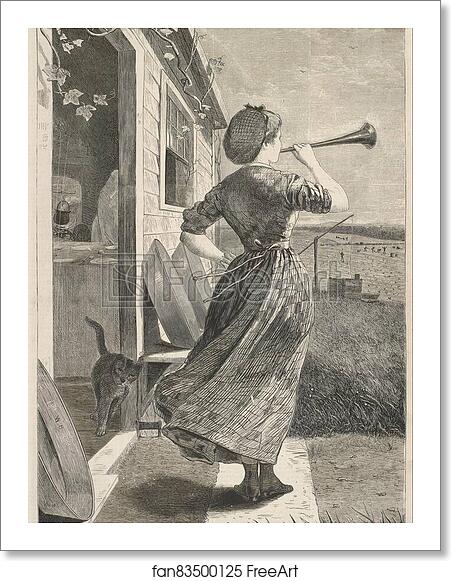Free art print of The Dinner Horn by Winslow Homer