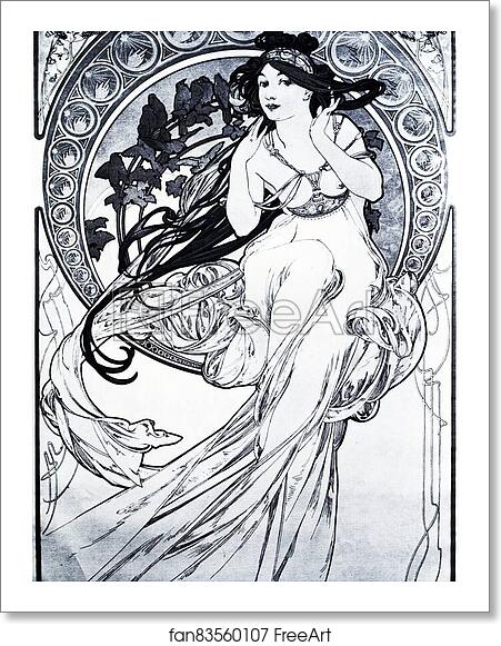 Free art print of Music by Alphonse Mucha Free art print of Music by Alphonse Mucha