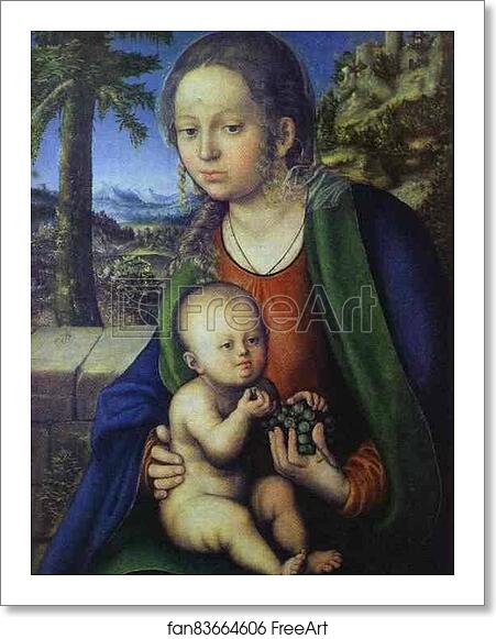 Free art print of Madonna and Child by Lucas Cranach The Elder Free art print of Madonna and Child by Lucas Cranach The Elder