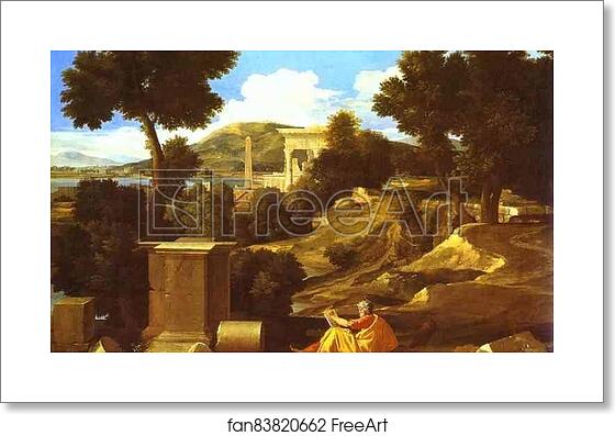 Free art print of Landscape with St. James in Patmos by Nicolas Poussin Free art print of Landscape with St. James in Patmos by Nicolas Poussin
