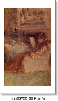 Free art print of Mrs. Charles Wibley Reading by James Abbott Mcneill Whistler