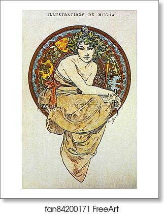 Free art print of Clio by Alphonse Mucha Free art print of Clio by Alphonse Mucha