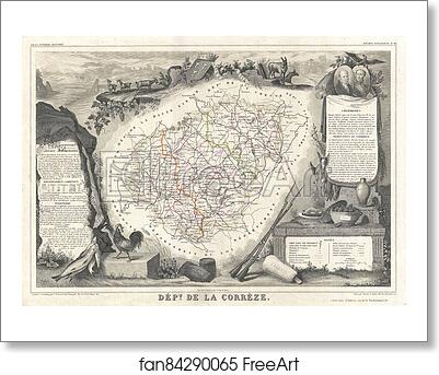 Free art print of Dept. de la Correze. by Victor Jules Levasseur Free art print of Dept. de la Correze. by Victor Jules Levasseur