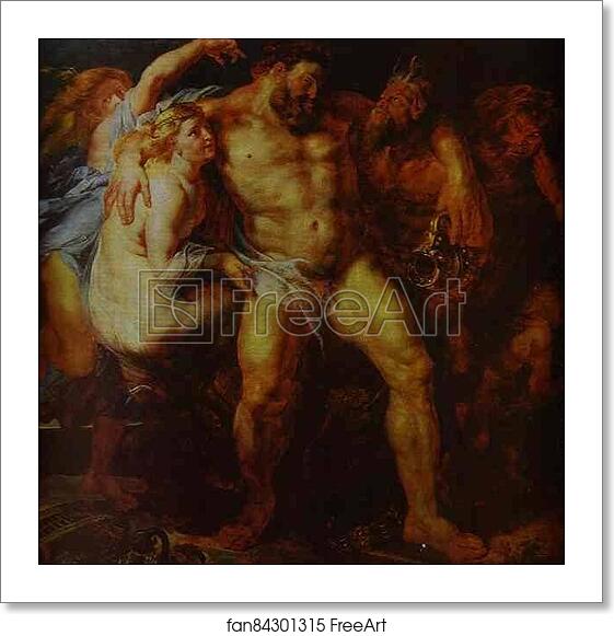 Free art print of Hercules Drunk, Being Led Away By a Nymph and a Satyr by Peter Paul Rubens Free art print of Hercules Drunk, Being Led Away By a Nymph and a Satyr by Peter Paul Rubens