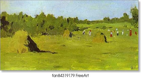 Free art print of Haymaking by Isaac Levitan