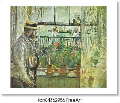 Free art print of Eugene Manet on the Isle of Wright by Berthe Morisot
