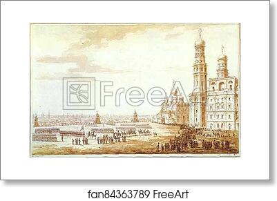 Free art print of View of Sobornaya Square in the Moscow Kremlin by Maxim Vorobiev