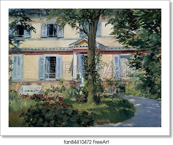 Free art print of The House at Rueil by Édouard Manet