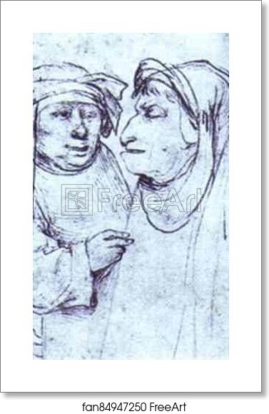Free art print of Two Caricatured Heads by Hieronymus Bosch Free art print of Two Caricatured Heads by Hieronymus Bosch