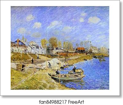 Free art print of Sand on the Quayside, Port Marly by Alfred Sisley