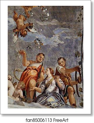 Free art print of Ceiling of the Room of Married Love. Detail by Paolo Veronese
