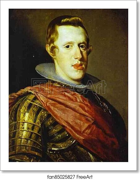 Free art print of Philip IV in Armour by Diego Velázquez