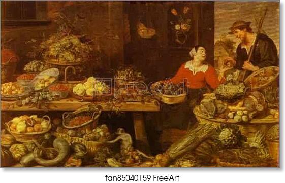 Free art print of Fruit and Vegetable Stall by Frans Snyders