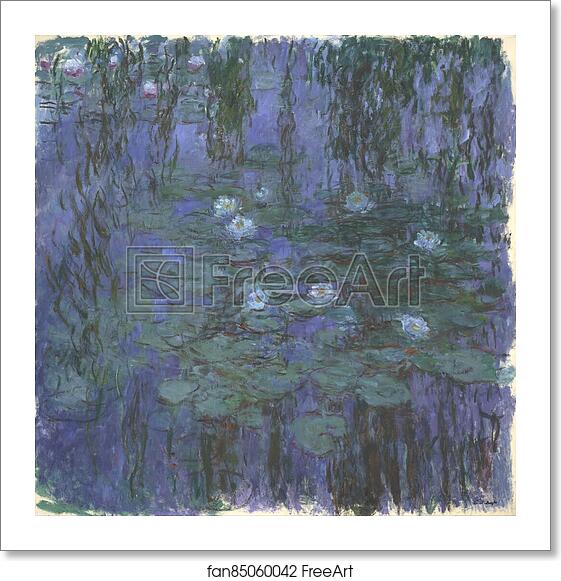 Free art print of Blue Water Lilies by Claude Monet Free art print of Blue Water Lilies by Claude Monet